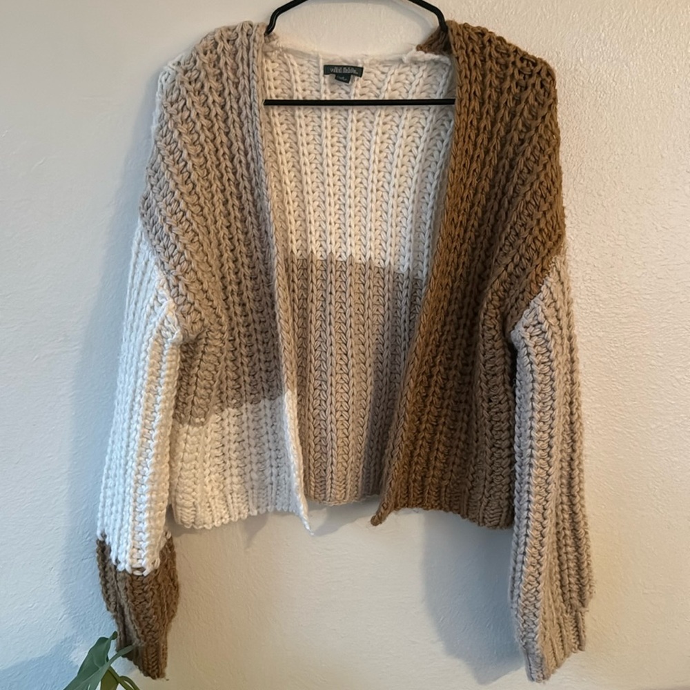 **DONATING** Wild Fable Chunky Knit Color Block Cardigan